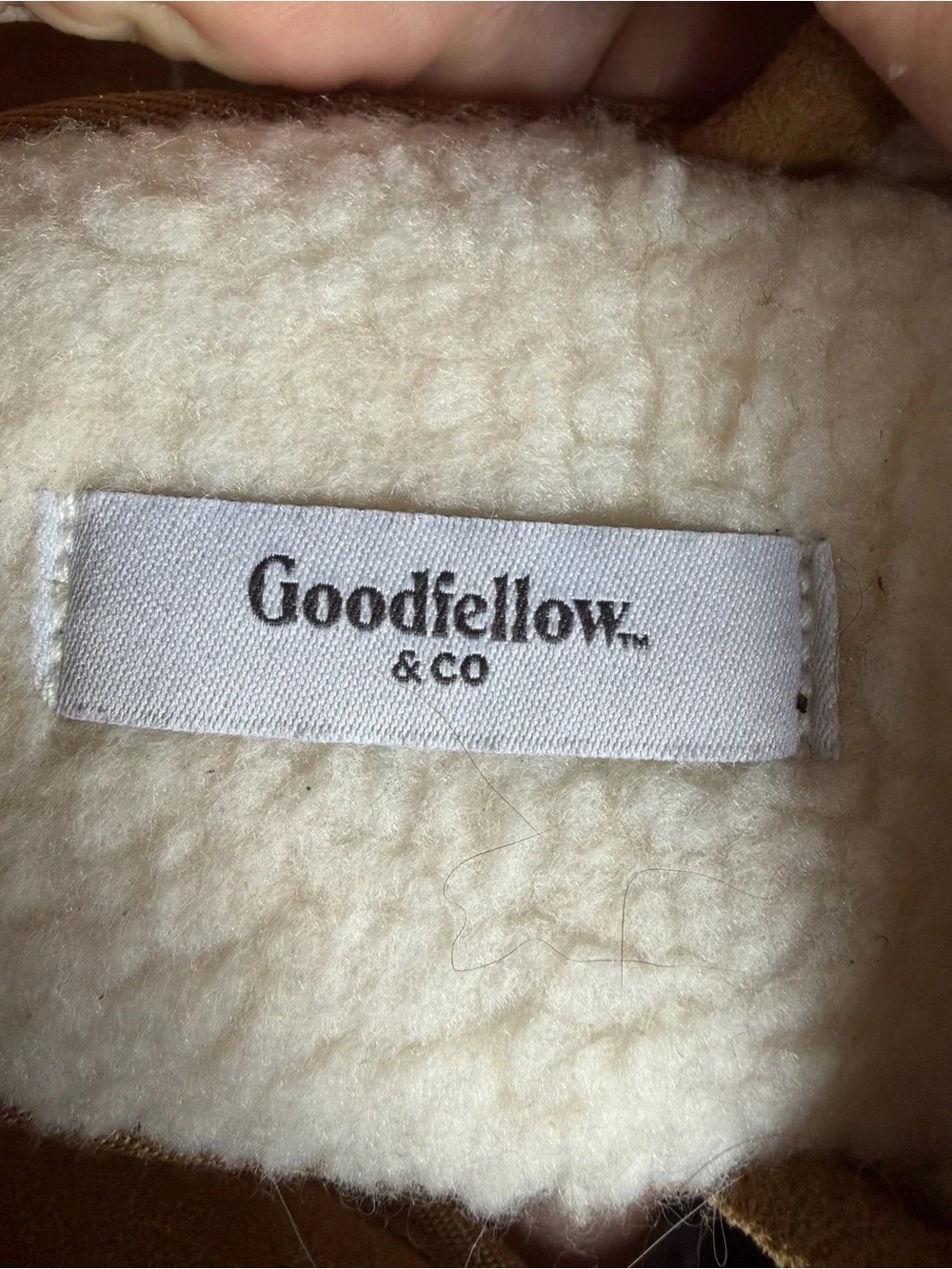 Goodfellow & Co Genuine Suede Leather Sherpa Lined Mule Slippers Brown Men’s